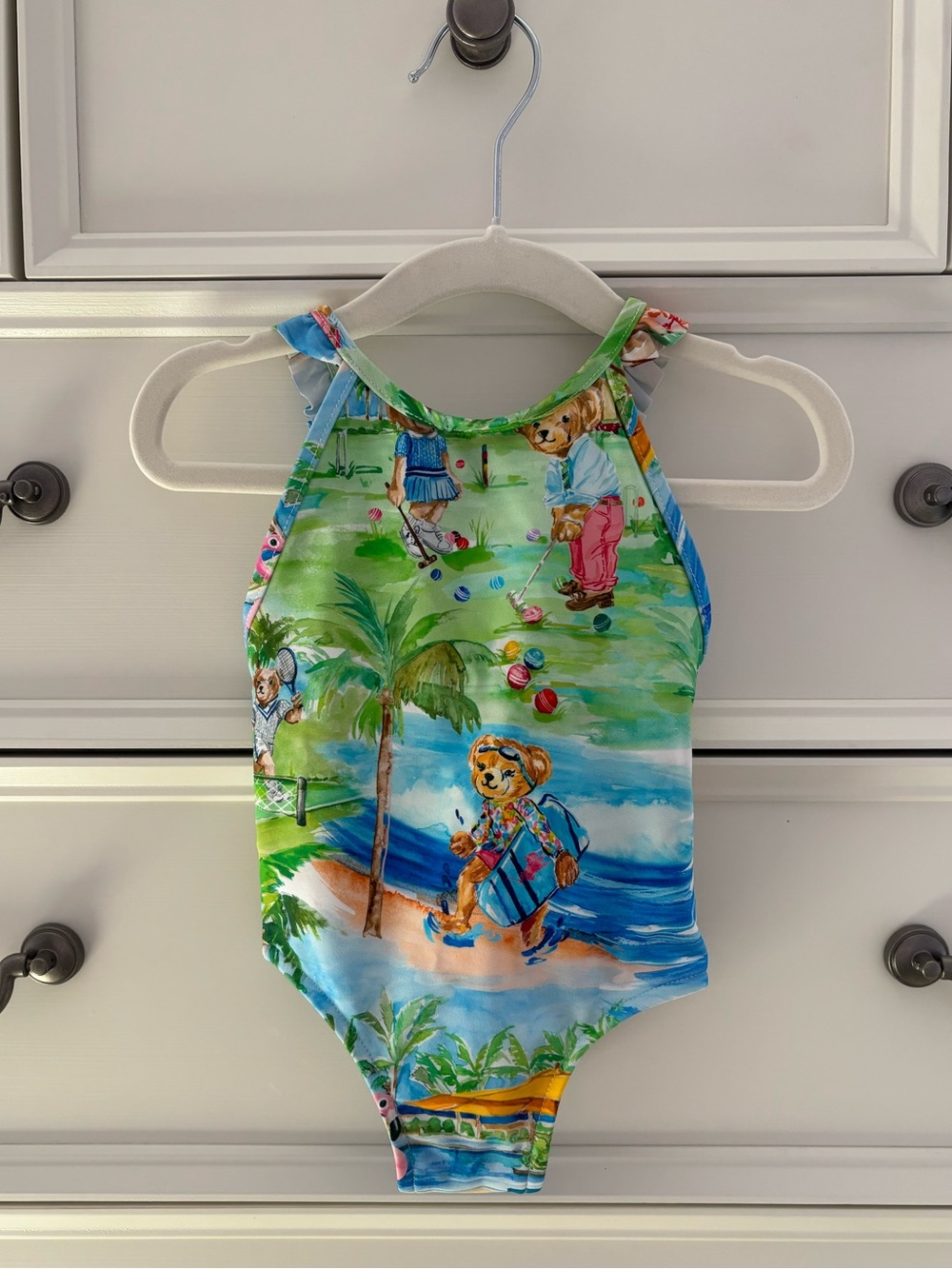 EUC Ralph Lauren Polo Bear’s Beach Day Swimsuit Size 3-6 Months